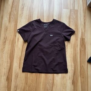 Figs Espresso Catarina One-Pocket Scrub Top